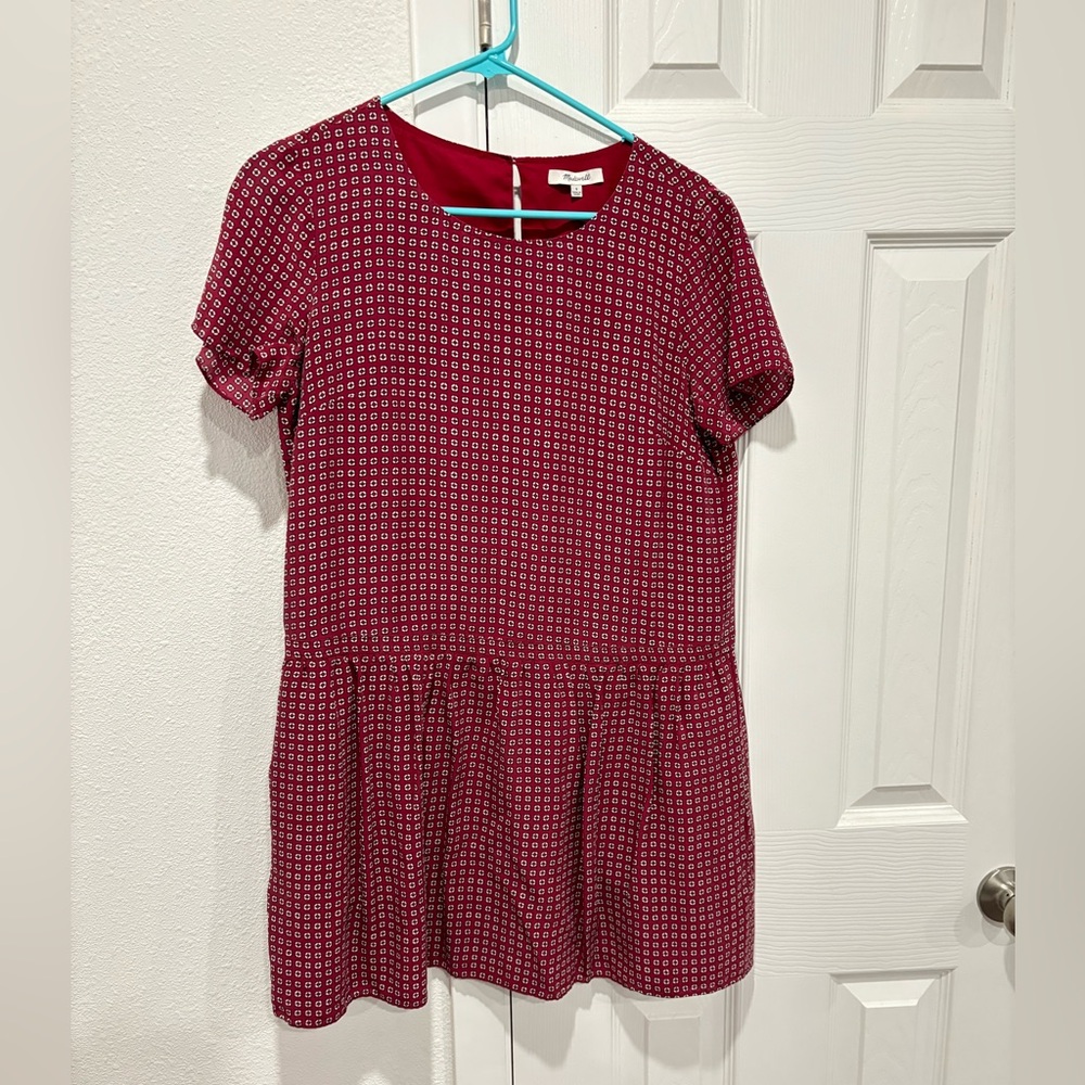 Madewell drop waist mini dress